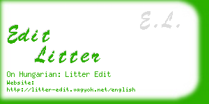 edit litter business card